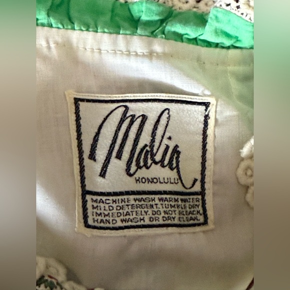 Malia Honolulu Vintage 60s 70s Hawaiian Maxi Dress Floral Boho, size Small - Picture 7 of 12